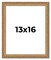 13x16 Museum-Quality Picture Frame with UV-Resistant Acrylic & Acid-Free Backing, Available in 4 Finishes - Gold, Silver, Bronze, and Black